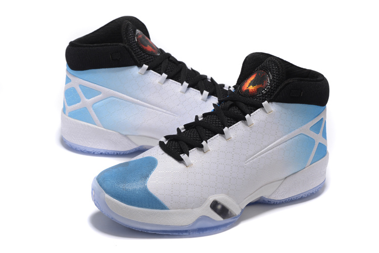 2016 Air Jordan 30 White Baby Blue Black Orange - Click Image to Close